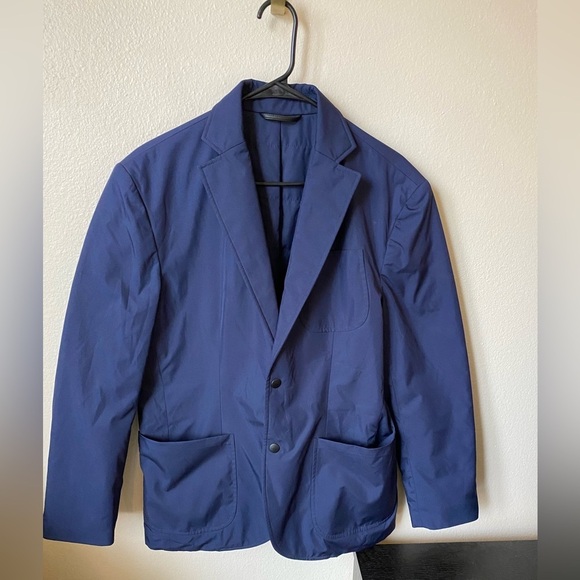 COLLECTION PIERRE ANDRE SENIZEROUES Blazer Jacket Outerwear Coat in Navy Size 38 - Picture 1 of 9